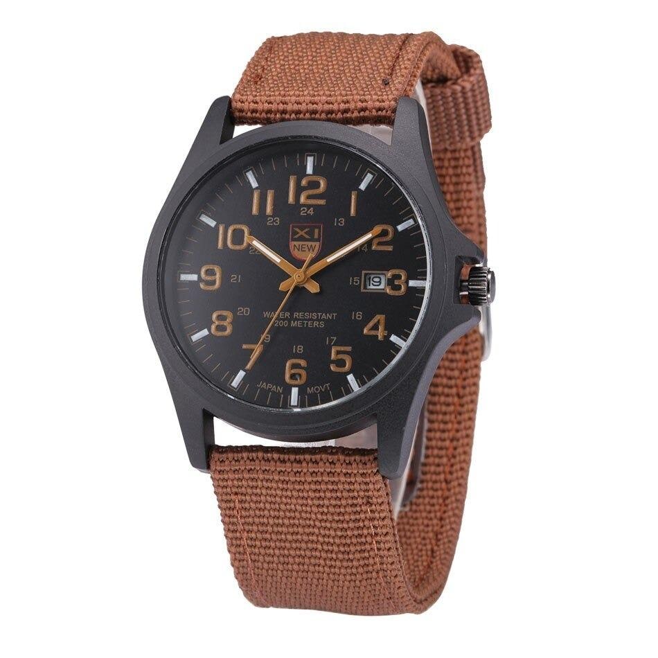 Field Watch with Luminous Hands Military-Style Nylon Strap Date Window - Image 4