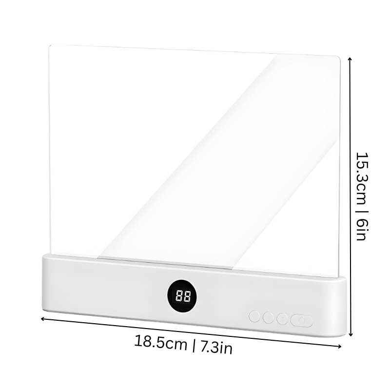 Flat LED Reading Light with Transparent Acrylic Screen and Portable Design - Image 2