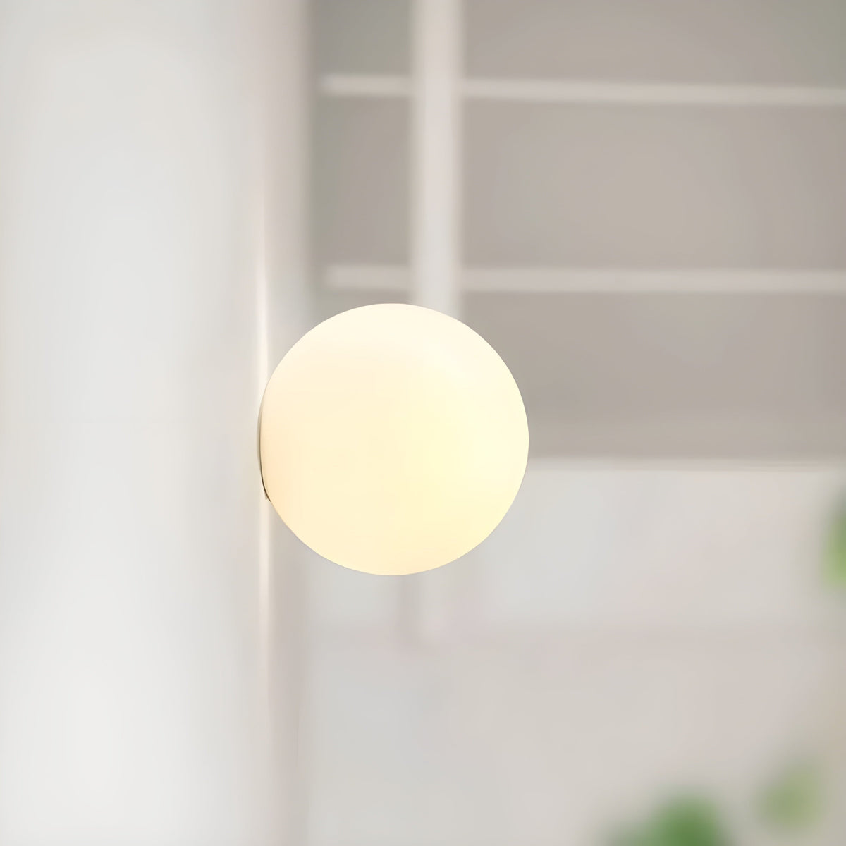 Flush Mount Globe Wall Sconce with Frosted Glass and Modern Minimalist Design - Image 8