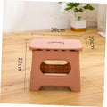 Folding Step Stool with Built-In Handle and Reinforced Plastic for Portable Storage - Image 11