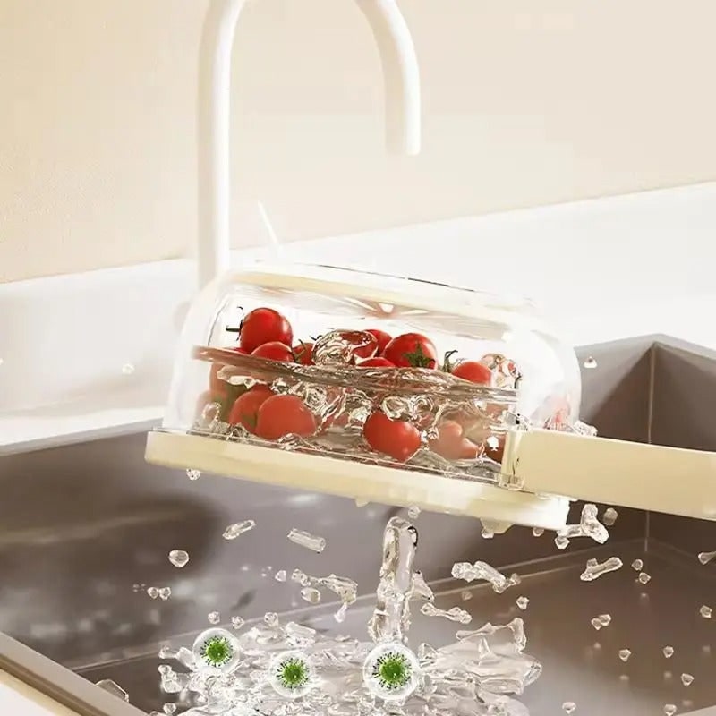Food Storage Container with Fruit Washing Strainer Lid and Adjustable Vent - Image 3