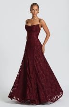 Elegancka Sukienka Maxi z Efektem Drapowania