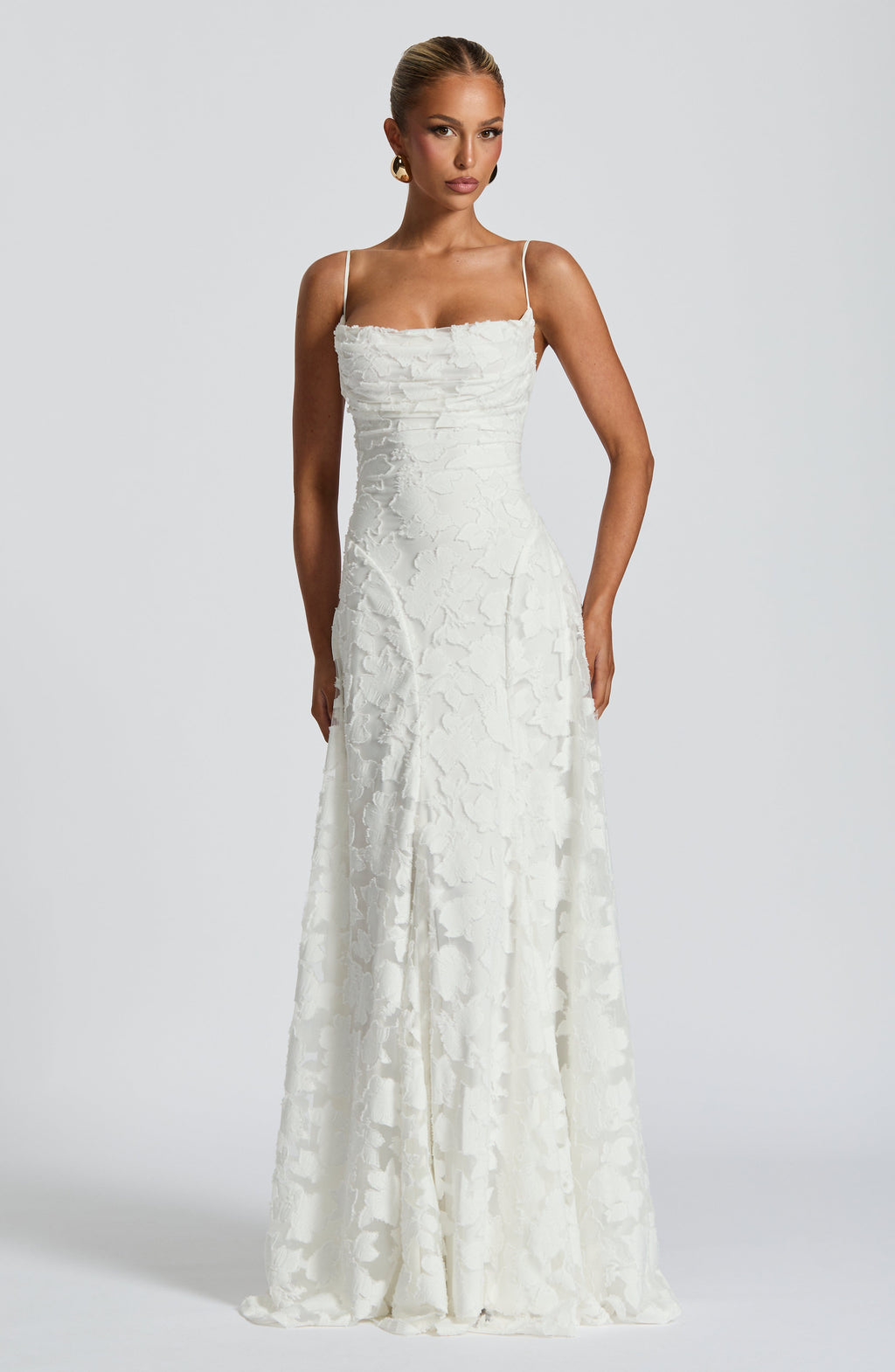 Elegantes Maxikleid mit Drapiereffekt