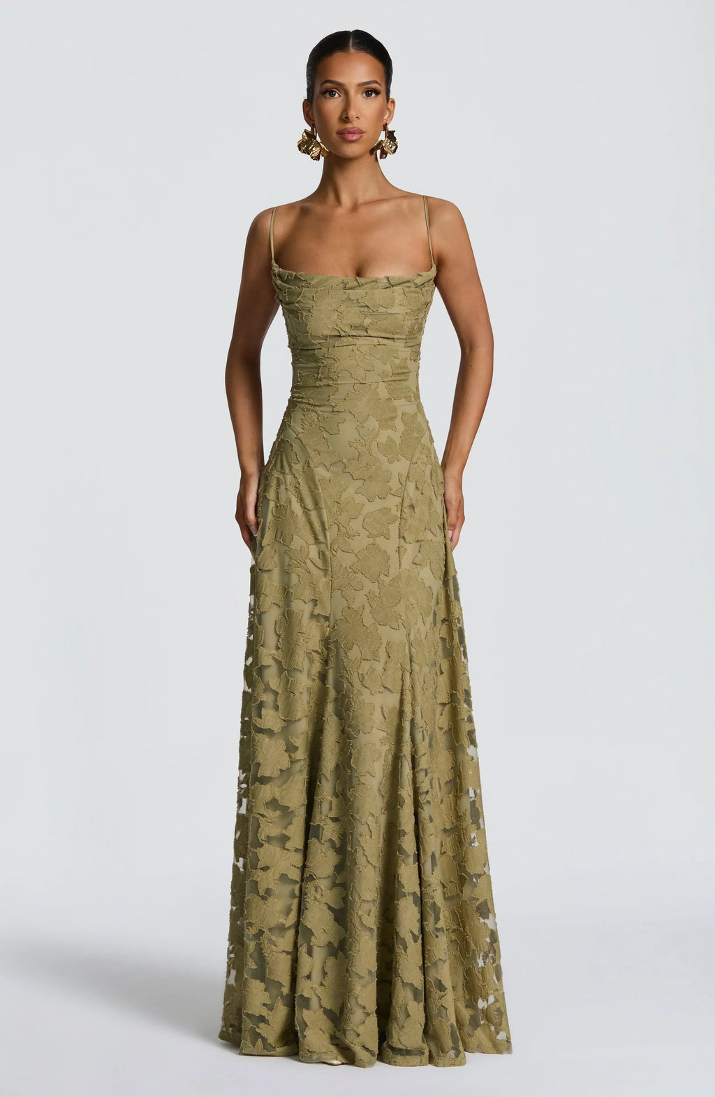 Elegantes Maxikleid mit Drapiereffekt