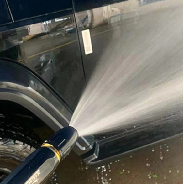 Garden Hose Nozzle with High Pressure Adjustable Spray Tip and Brass Quick-Connect - Image 3