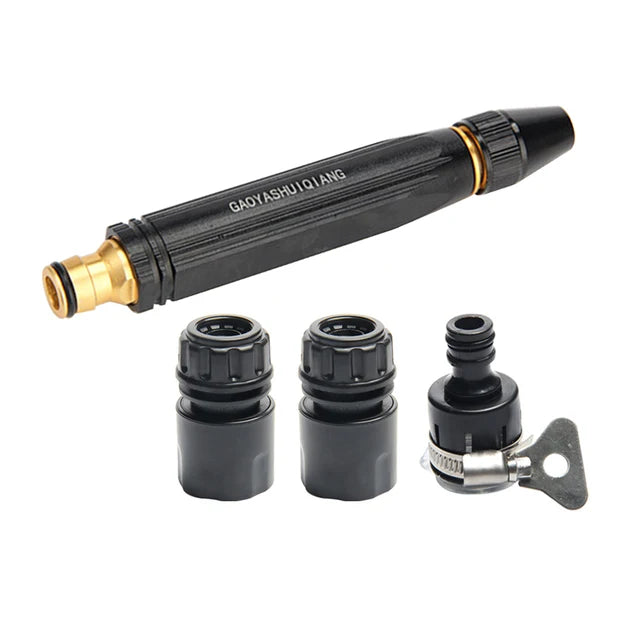 Garden Hose Nozzle with High Pressure Adjustable Spray Tip and Brass Quick-Connect - Image 7