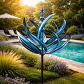 Garden Wind Spinners with Kinetic Metal Lotus Flower Design and 360 Degree Rotation - Image 11
