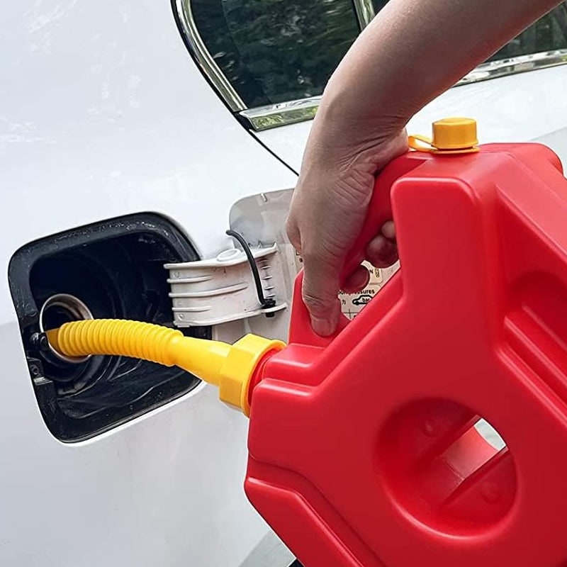 Gas Can Spout Replacement Kit with Flexible Nozzle Gasket Seals and Threaded Caps - Image 1