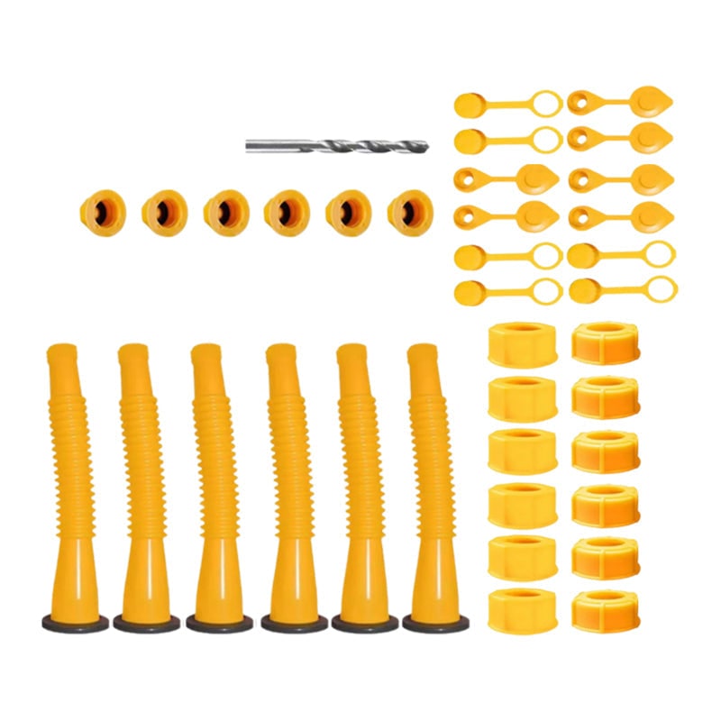Gas Can Spout Replacement Kit with Flexible Nozzle Gasket Seals and Threaded Caps - Image 21
