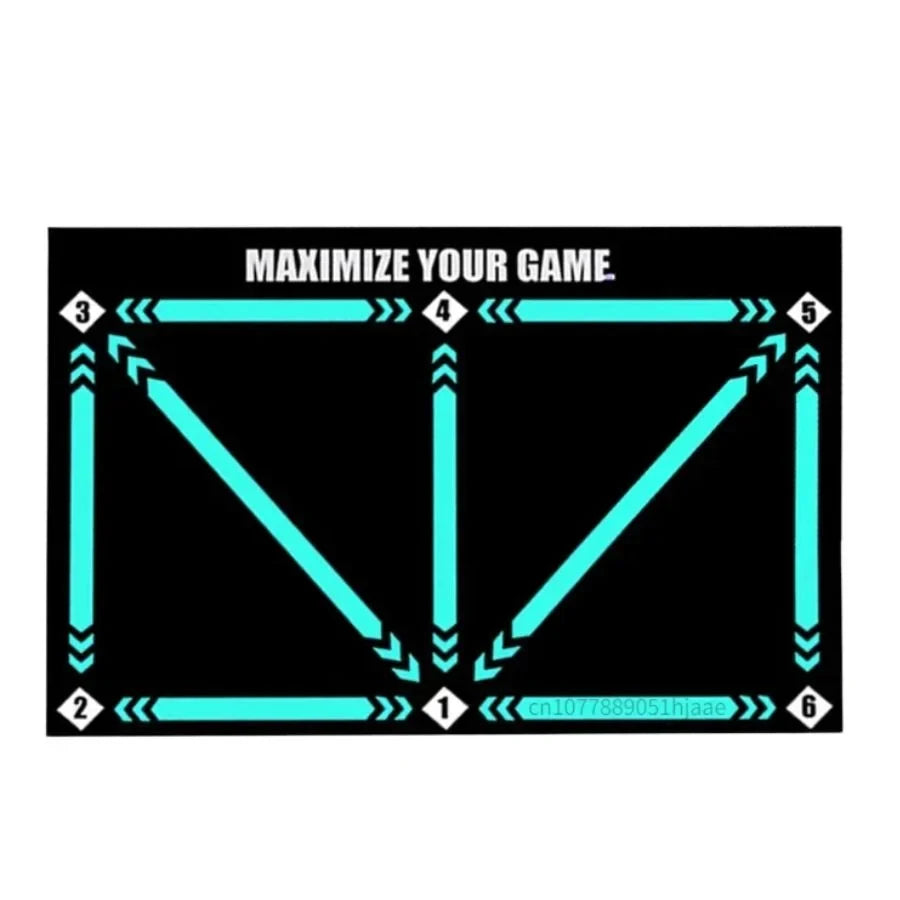 Gym Floor Mat for Soccer Training with Numbered Guides and Non-Slip Backing - Image 1