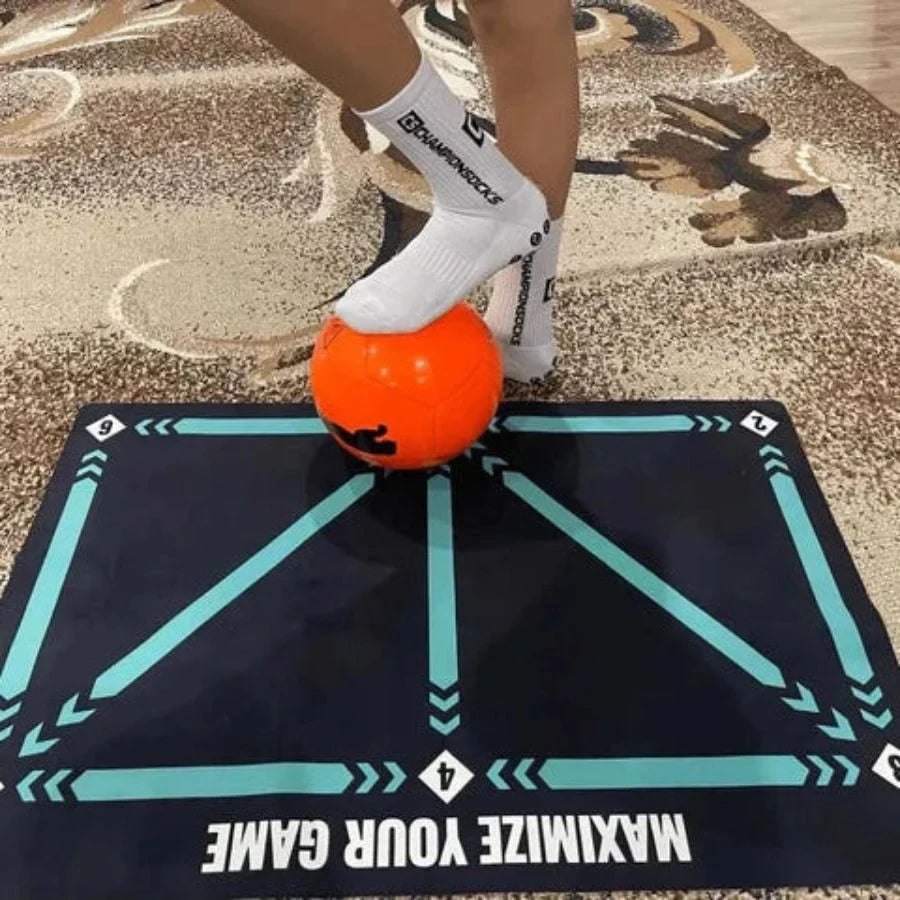 Gym Floor Mat for Soccer Training with Numbered Guides and Non-Slip Backing - Image 5