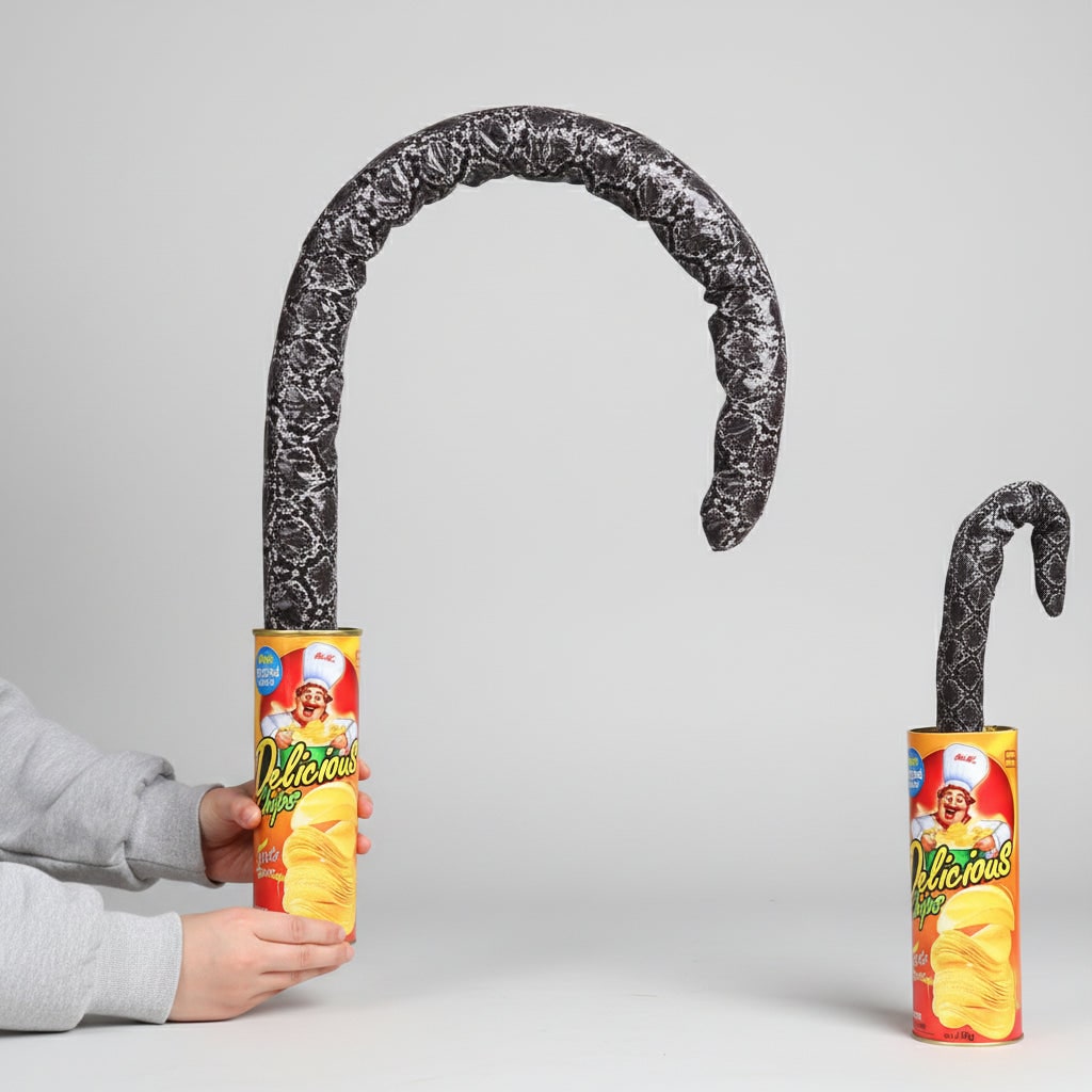 Halloween żart Wąż ze Sprężyną Wyskakujący z Puszki Chipsy Trick or Treat Po Chipsach - Image 6