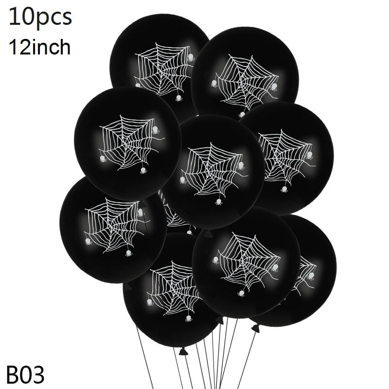 Halloween Balony Lateksowe z Nadrukami Dyni Nietoperza Mumii do Dekoracji Imprezy - Image 8