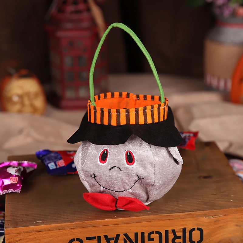 Halloween Candy Bag with Velvet Portable Handbag Design for Kids''' Trick or Treat - Image 2
