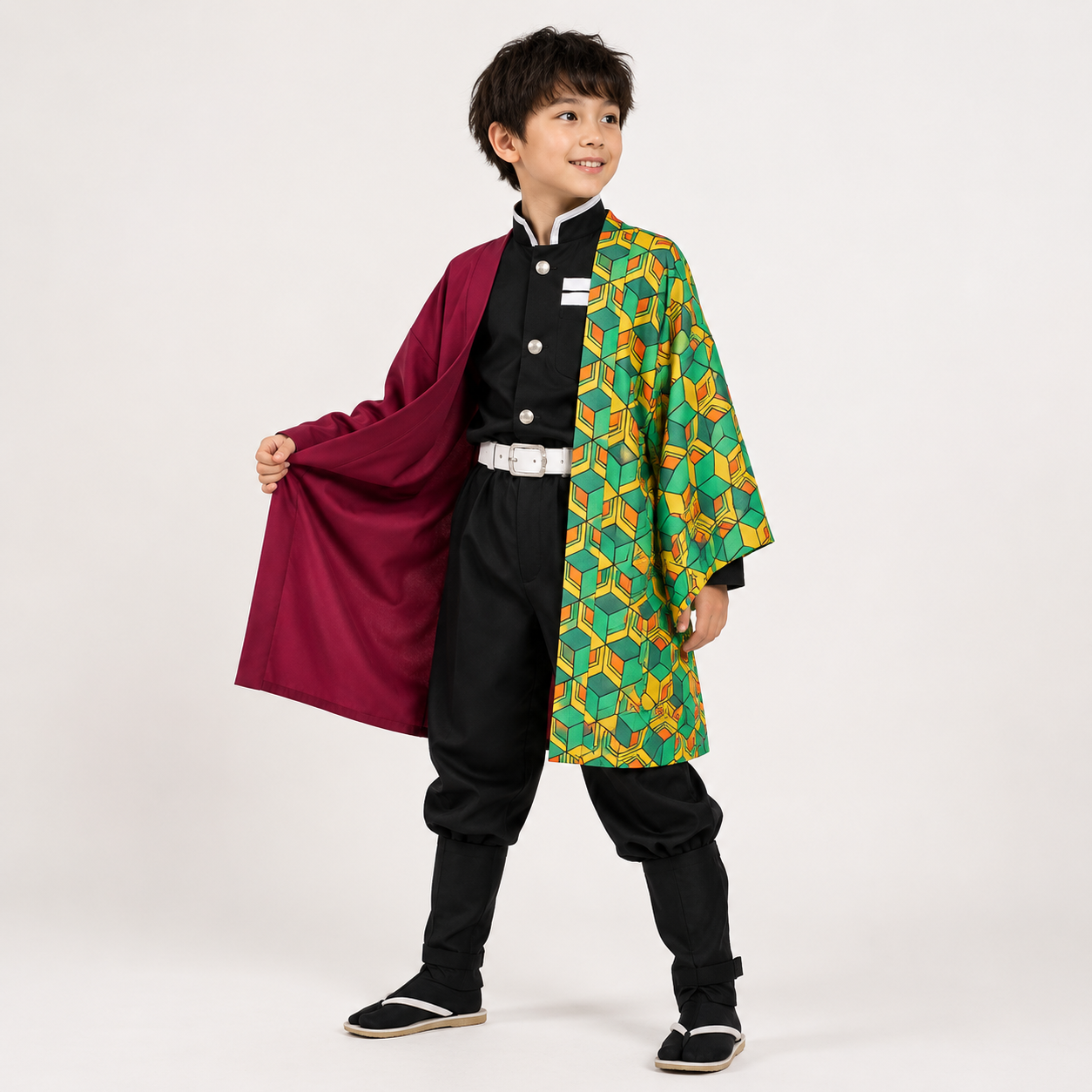 Halloween Cosplay Anime Strój z Narzutką Haori Peruką i ą Liska do Imprezy Tematycznej - Image 1