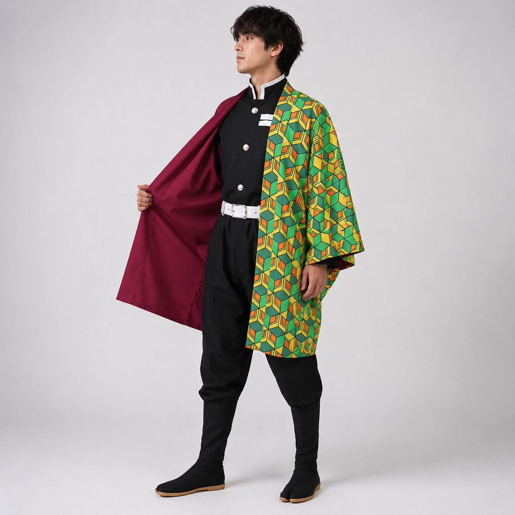 Halloween Cosplay Anime Strój z Narzutką Haori Peruką i ą Liska do Imprezy Tematycznej - Image 2