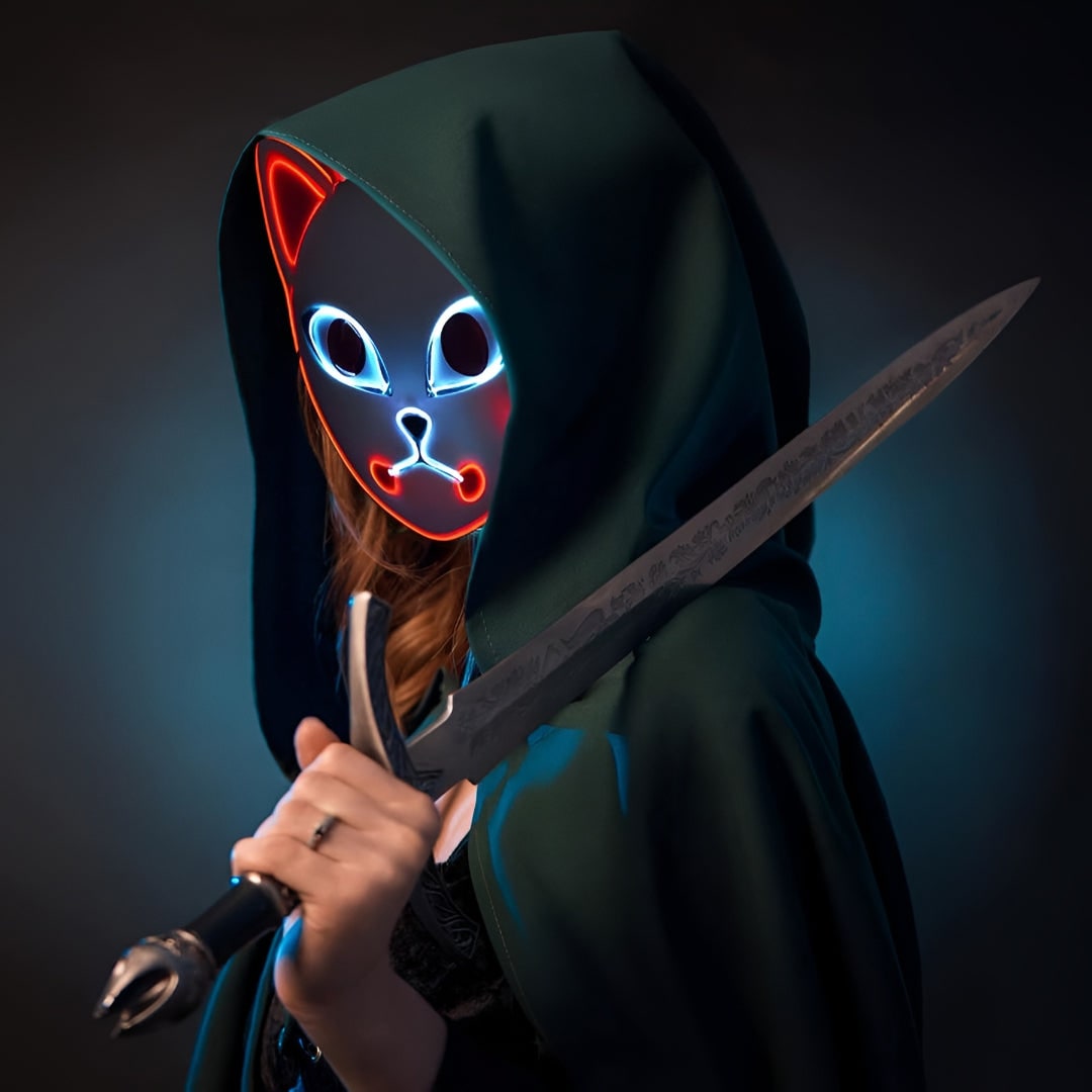 Halloween Cosplay Anime Strój z Narzutką Haori Peruką i ą Liska do Imprezy Tematycznej - Image 8