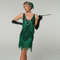 Halloween Damska Sukienka Lata 20 z Frędzlami i Cekinami Strój Flapper na Imprezę - Image 1