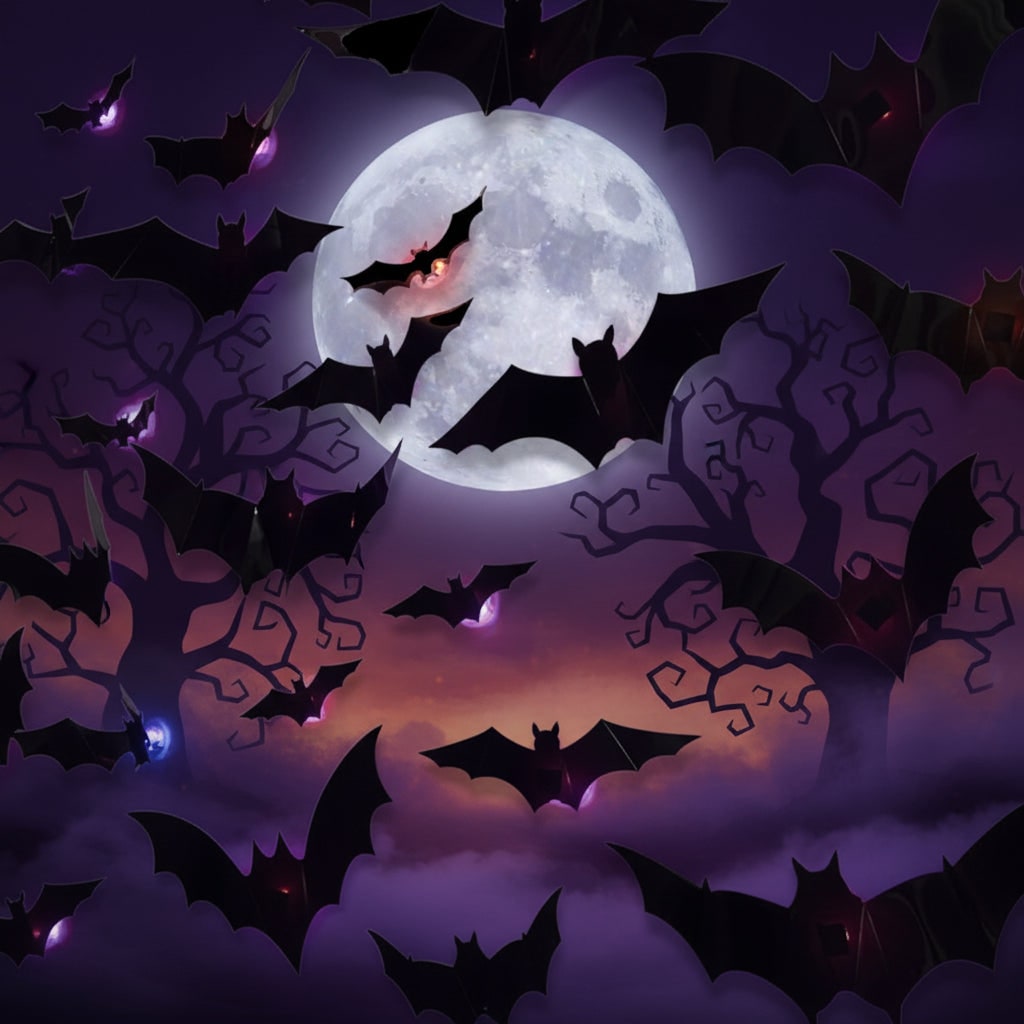Halloween Dekoracje 3D Nietoperze na ścianę z Podświetleniem LED do Domu i Ogrodu - Image 3
