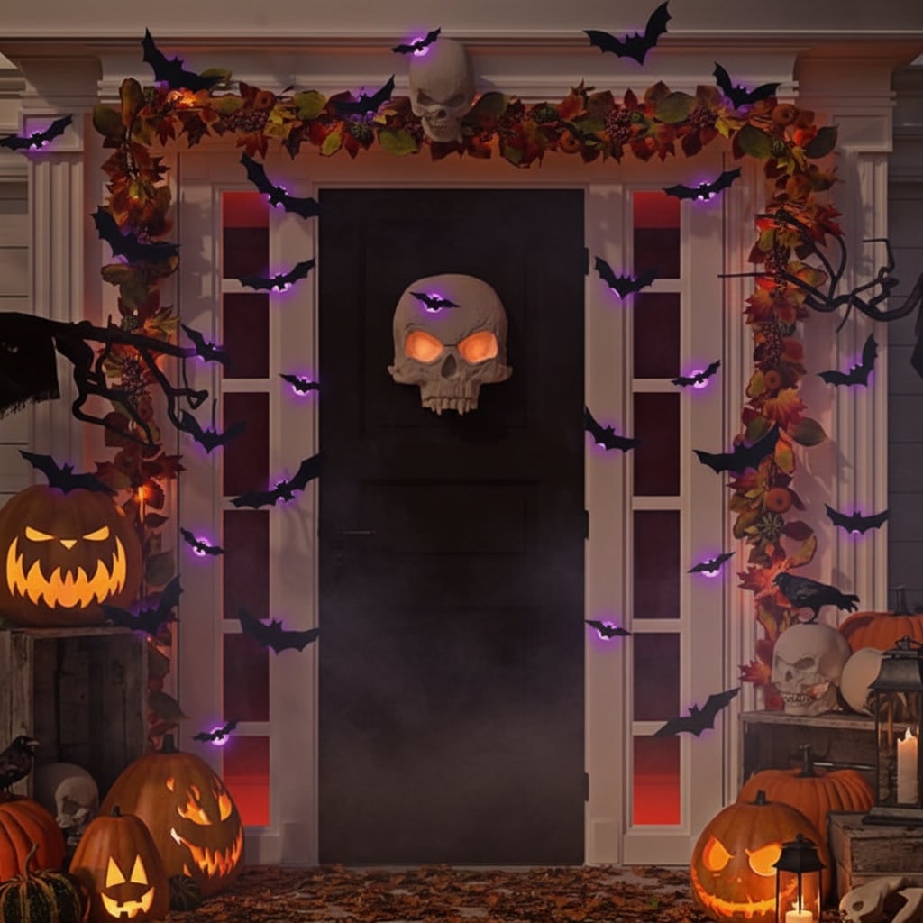 Halloween Dekoracje 3D Nietoperze na ścianę z Podświetleniem LED do Domu i Ogrodu - Image 4