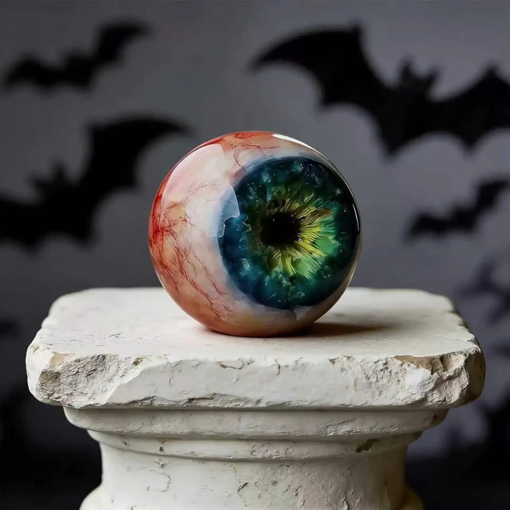 Halloween Dekoracje Domu Gałka Oczna na Stojaku Straszna Dekoracja - Image 3