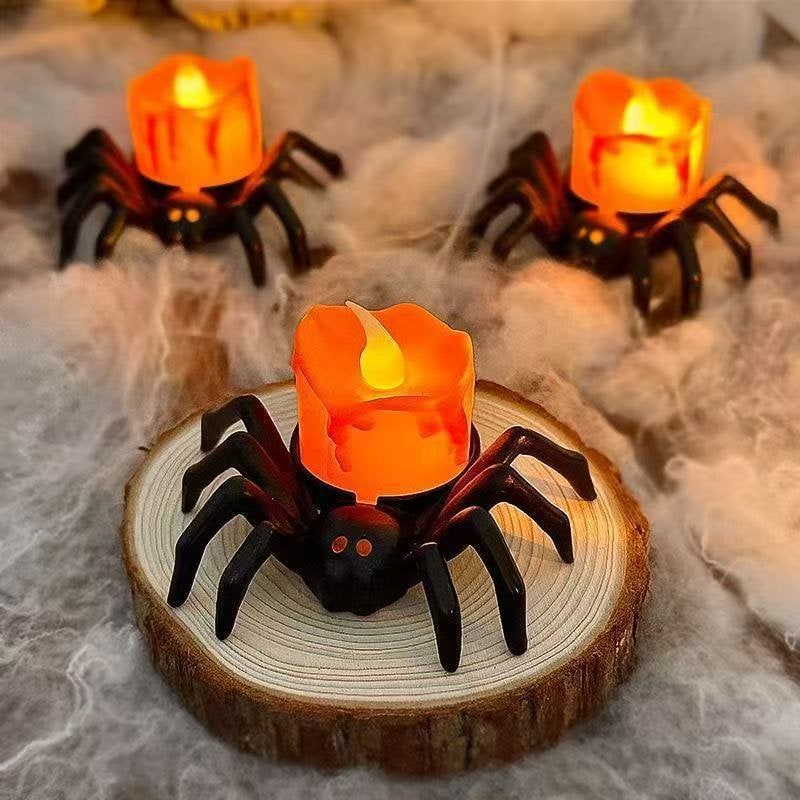 Halloween Dekoracje Domu świeczka LED Pająk ze świecącymi Oczami i Efektem Wosku - Image 8