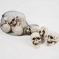 Halloween Dekoracje Domu Zestaw Mini Czaszek Plastikowych z Postarzanym Wykończeniem - Image 1