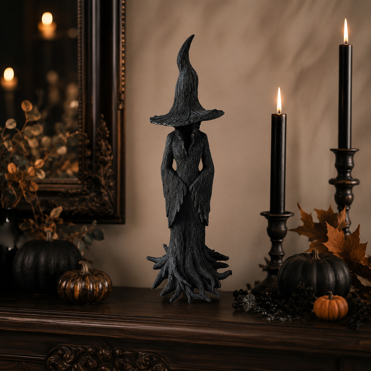 Halloween Dekoracyjna Figurka Czarownicy bez Twarzy Gotycka na Imprezę - Image 3