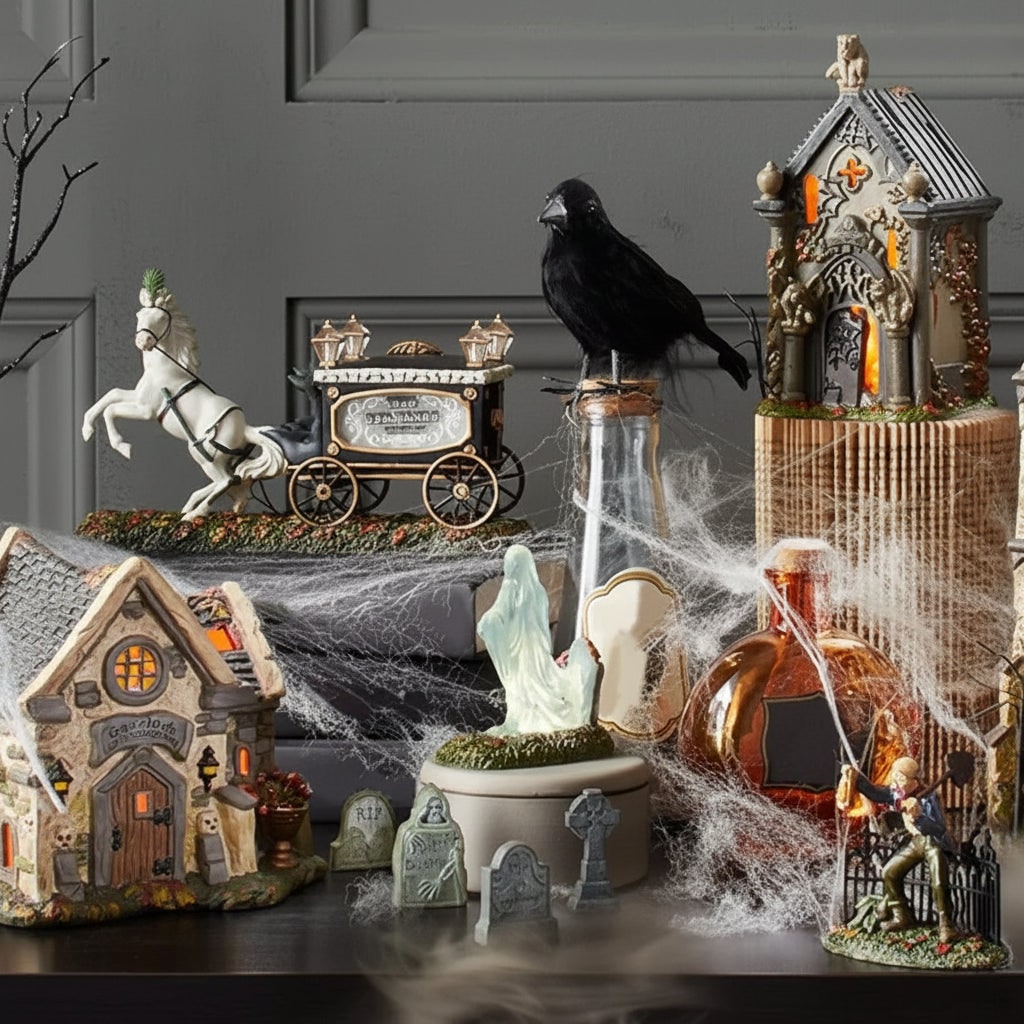 Halloween Dekoracyjne Nagrobki z żywicy Zestaw 4 Sztuki na Ogród Figurki - Image 1