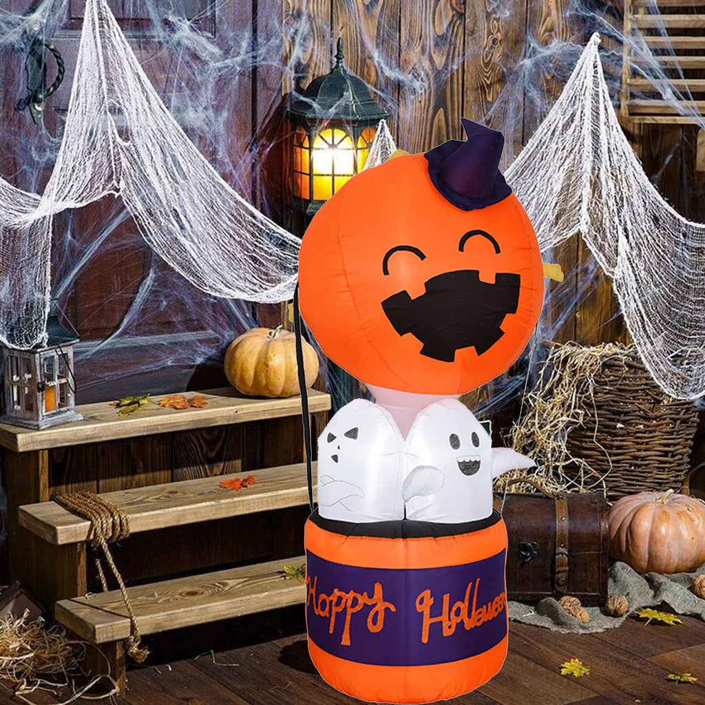 Halloween Dmuchana Dekoracja Dynia z Duchami i Podświetleniem LED do Ogrodu Imprez - Image 3