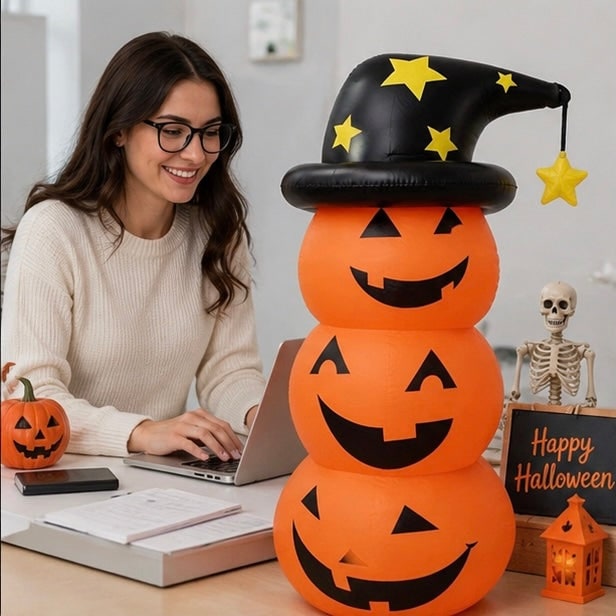 Halloween Dmuchana Dekoracja z Wodną Podstawą i Nadrukiem do Ogrodu Imprezy - Image 10