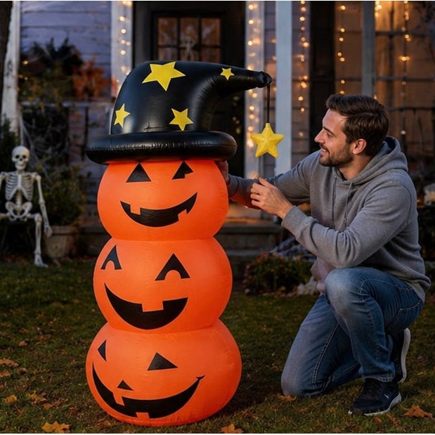 Halloween Dmuchana Dekoracja z Wodną Podstawą i Nadrukiem do Ogrodu Imprezy - Image 11