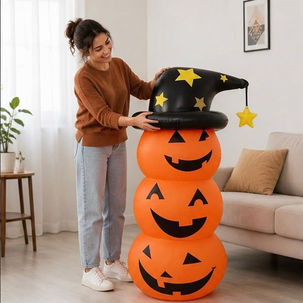Halloween Dmuchana Dekoracja z Wodną Podstawą i Nadrukiem do Ogrodu Imprezy - Image 13