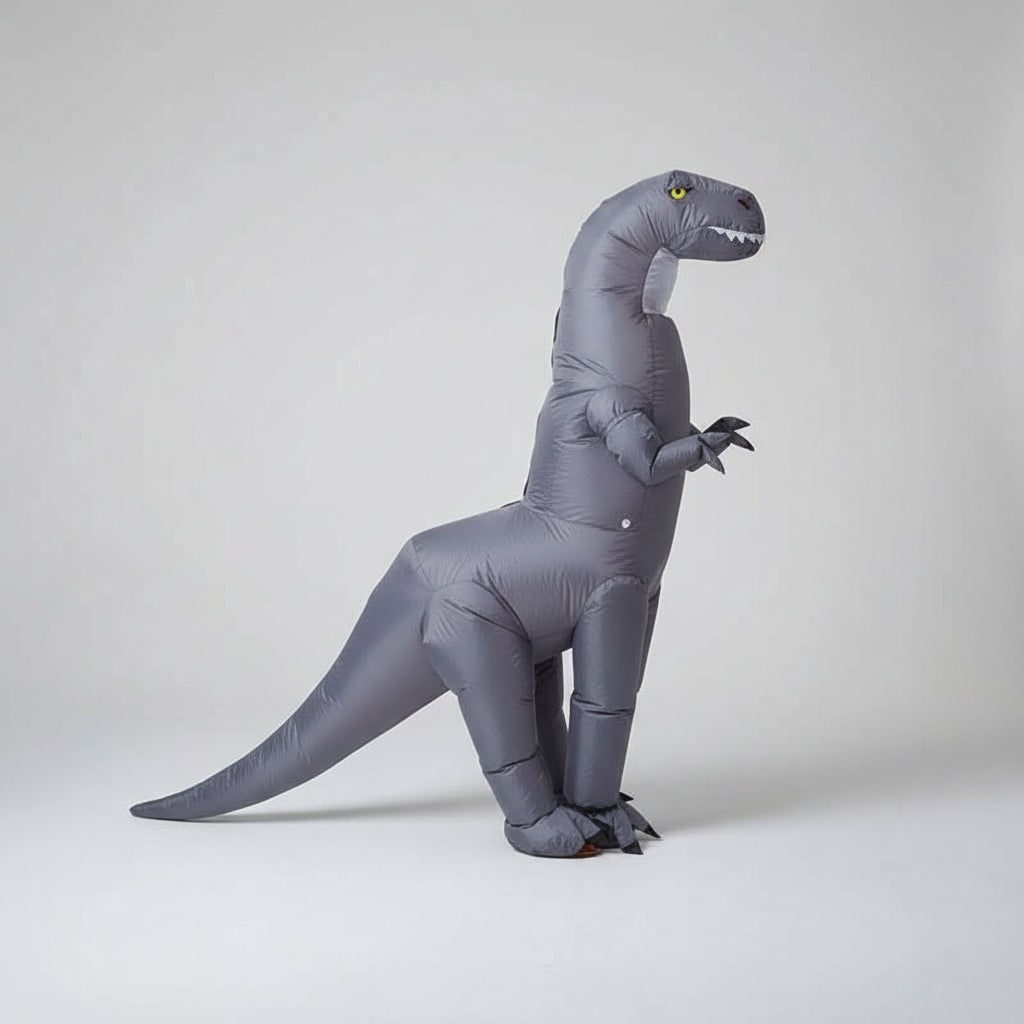 Halloween Dmuchany Strój Dinozaura dla Dorosłych z Otwartą Paszczeką i Długim Ogonem - Image 4