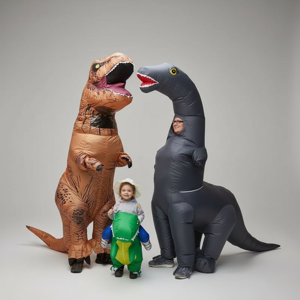 Halloween Dmuchany Strój Dinozaura dla Dorosłych z Otwartą Paszczeką i Długim Ogonem - Image 6