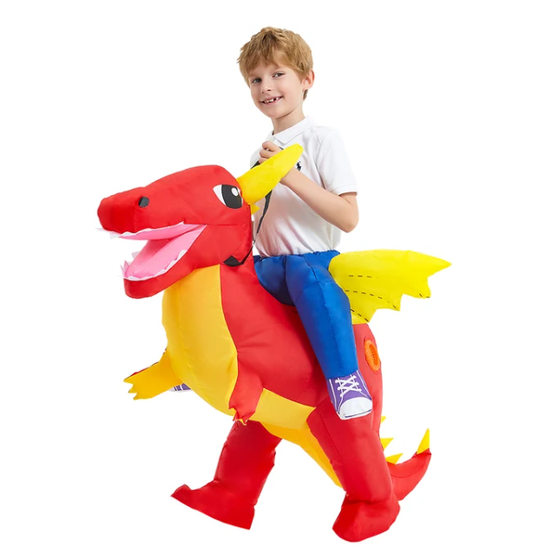 Halloween Dmuchany Strój Karnawalowy dla Dzieci Dinozaura z Wbudowanym Wentylatorem - Image 3