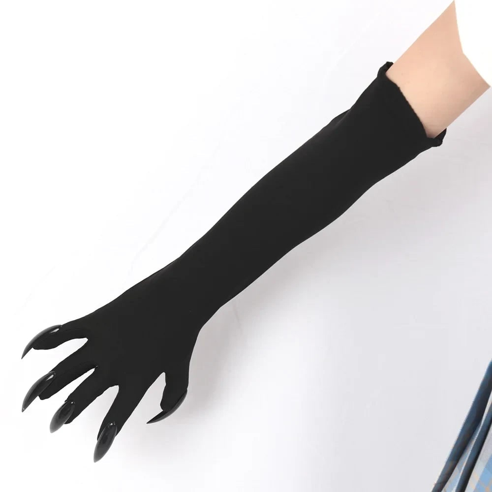 Halloween Długie Rękawiczki z Pazurami Czarownica Kostium Impreza - Image 3