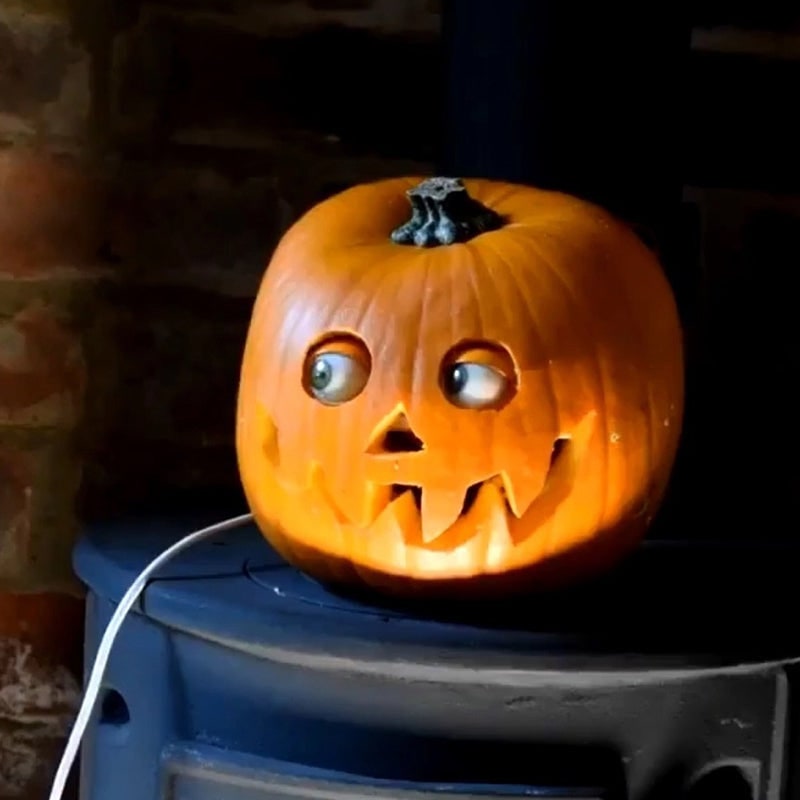 Halloween Dynia na Imprezę ze Straszną Animacją Ruchomych Oczu i Zębatymi Ustami Halloweenowa - Image 13