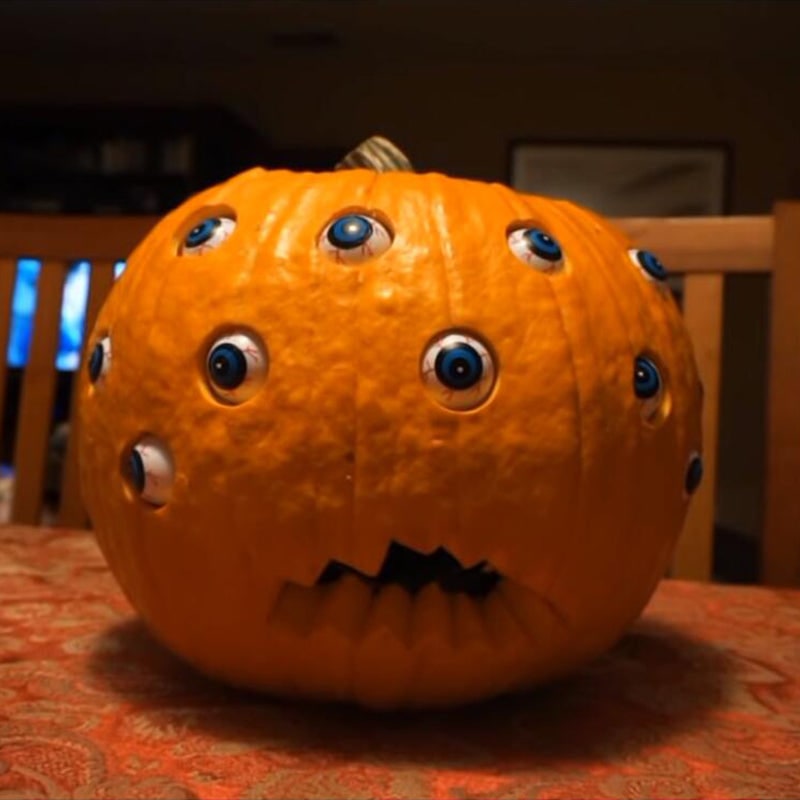 Halloween Dynia na Imprezę ze Straszną Animacją Ruchomych Oczu i Zębatymi Ustami Halloweenowa - Image 15