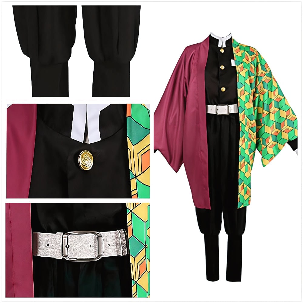 Halloween Dziecięcy Strój Karnawałowy Cosplay Anime Kimono z Haori i Pas Obi Outfit - Image 12