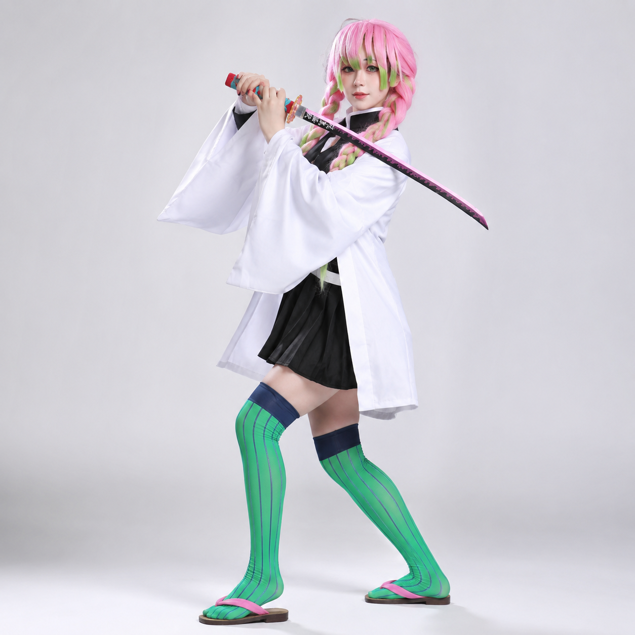 Halloween Dziecięcy Strój Karnawałowy Cosplay Anime Kimono z Haori i Pas Obi Outfit - Image 14