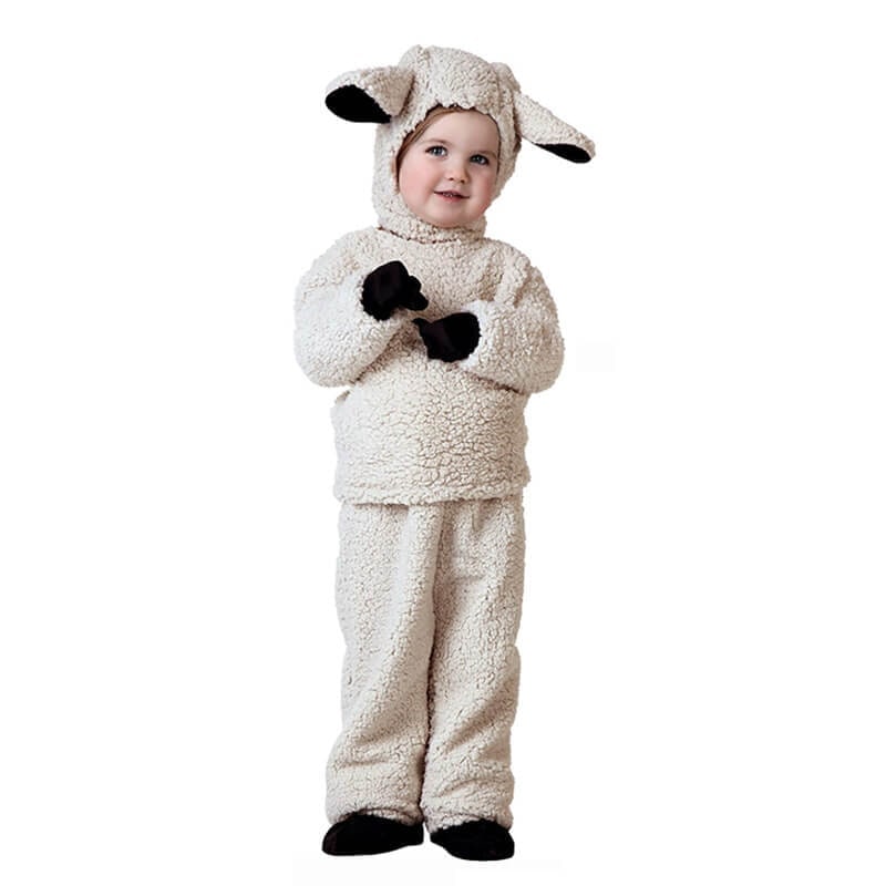 Halloween Dziecięcy Strój Karnawałowy Zwierzątka Pluszowy z Kapturem i Rękawiczkami - Image 3