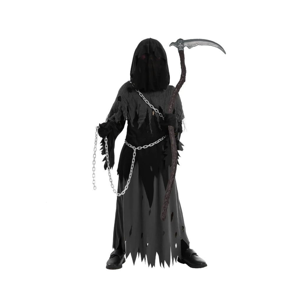 Halloween Dziecięcy Strój żniwiarza z Kosą świecącymi Oczami i Akcesoriami - Image 8