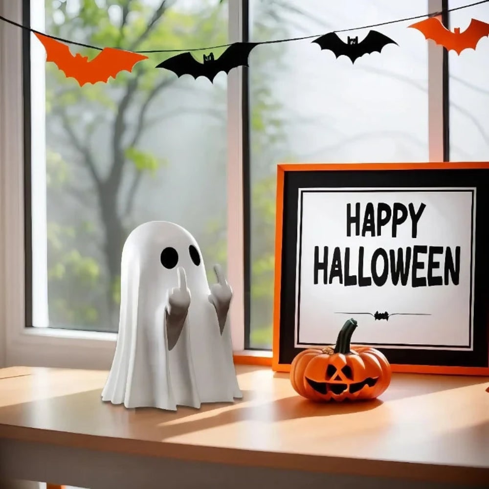 Halloween Figurka Ducha ze środkowym Palcem Dekoracja Stojąca - Image 2