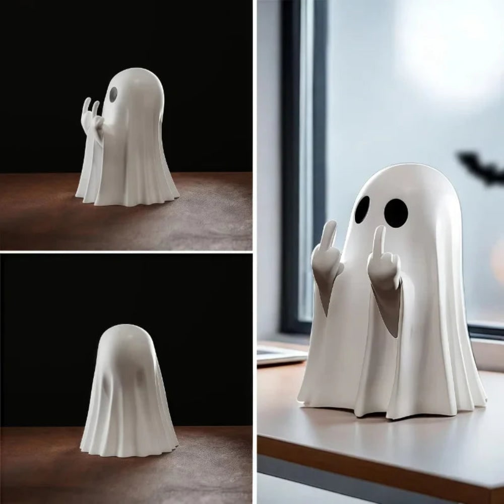 Halloween Figurka Ducha ze środkowym Palcem Dekoracja Stojąca - Image 5