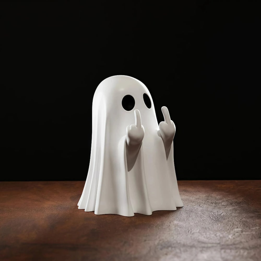 Halloween Figurka Ducha ze środkowym Palcem Dekoracja Stojąca - Image 6