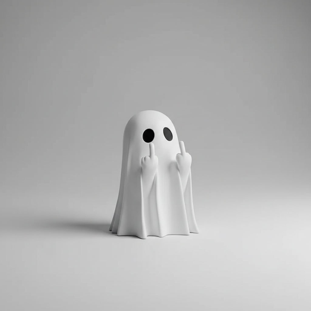Halloween Figurka Duszka ze środkowym Palcem Dekoracja na Imprezę Duszek - Image 1