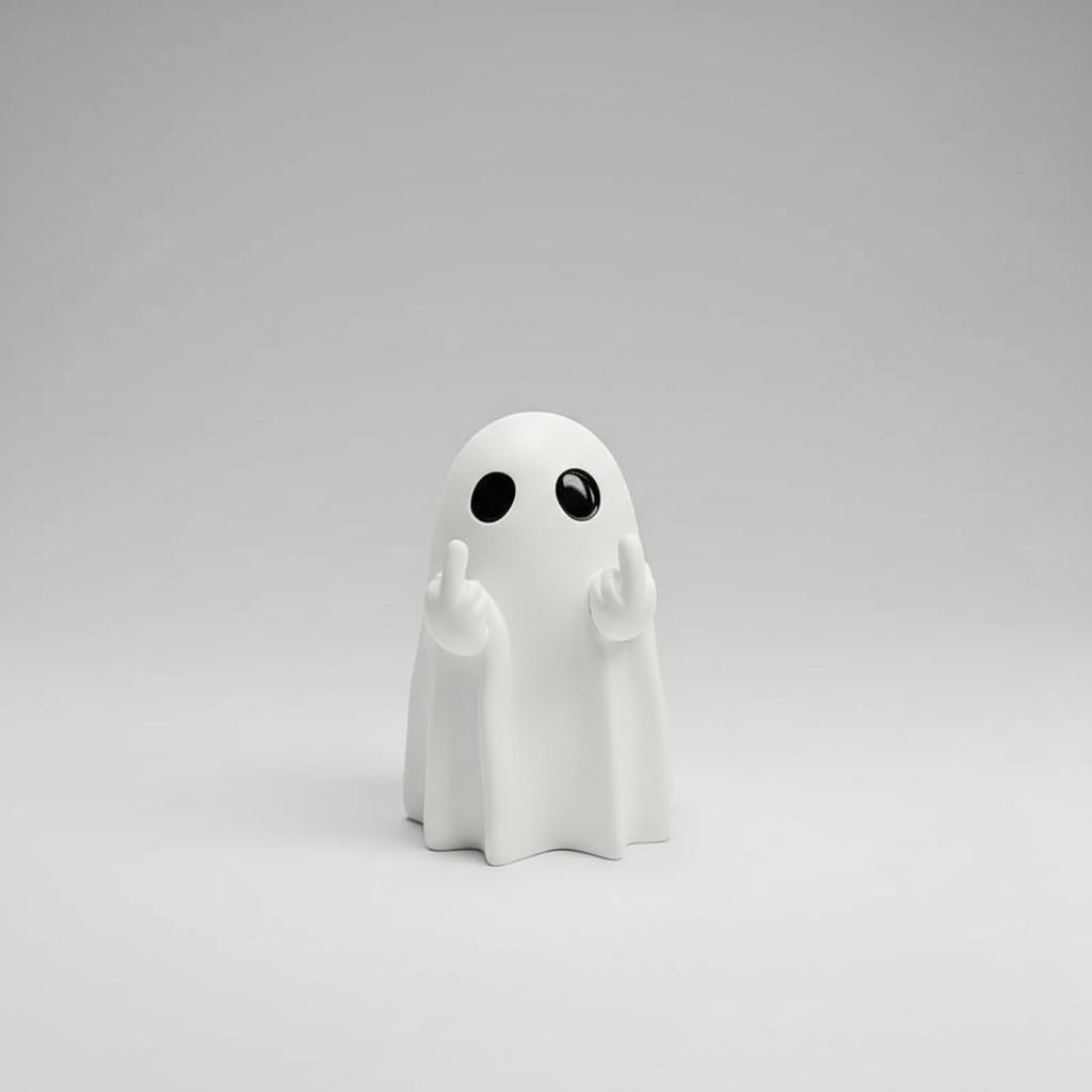 Halloween Figurka Duszka ze środkowym Palcem Dekoracja na Imprezę Duszek - Image 5