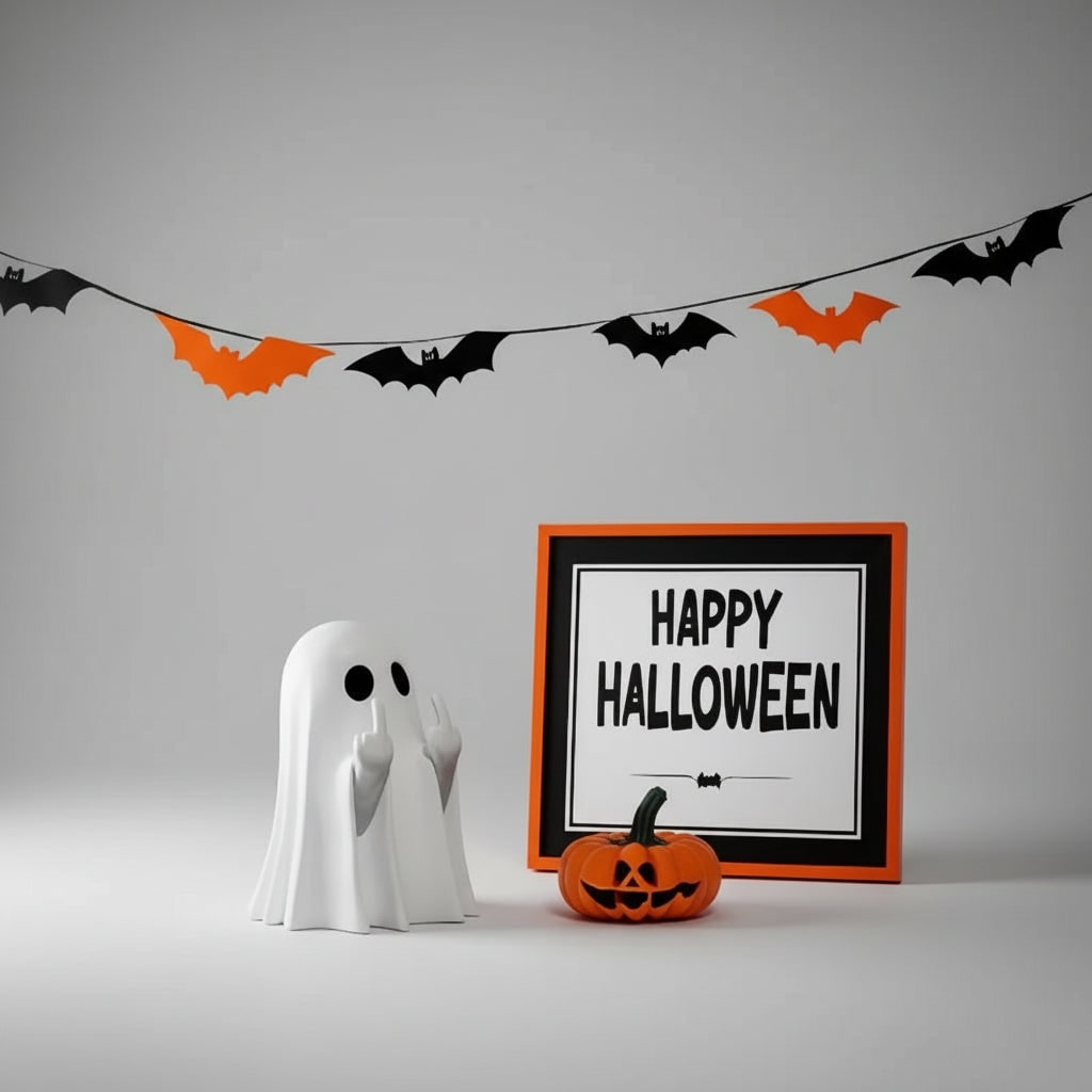 Halloween Figurka Duszka ze środkowym Palcem Dekoracja na Imprezę Duszek - Image 7