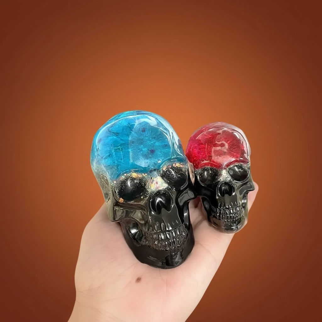 Halloween Formy Silikonowe Czaszka 3D Zestaw Trzech Rozmiarów do świec i żywicy - Image 6